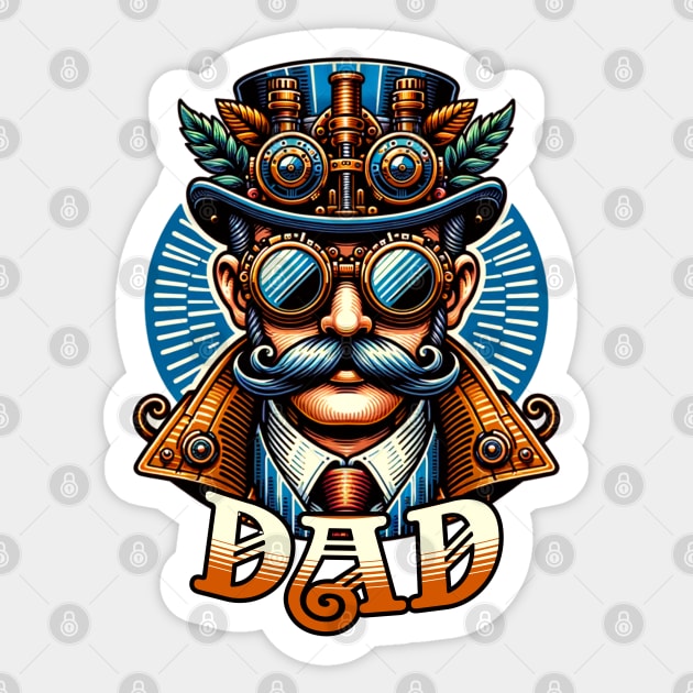 Steampunk Dad Sticker by HolidayBug